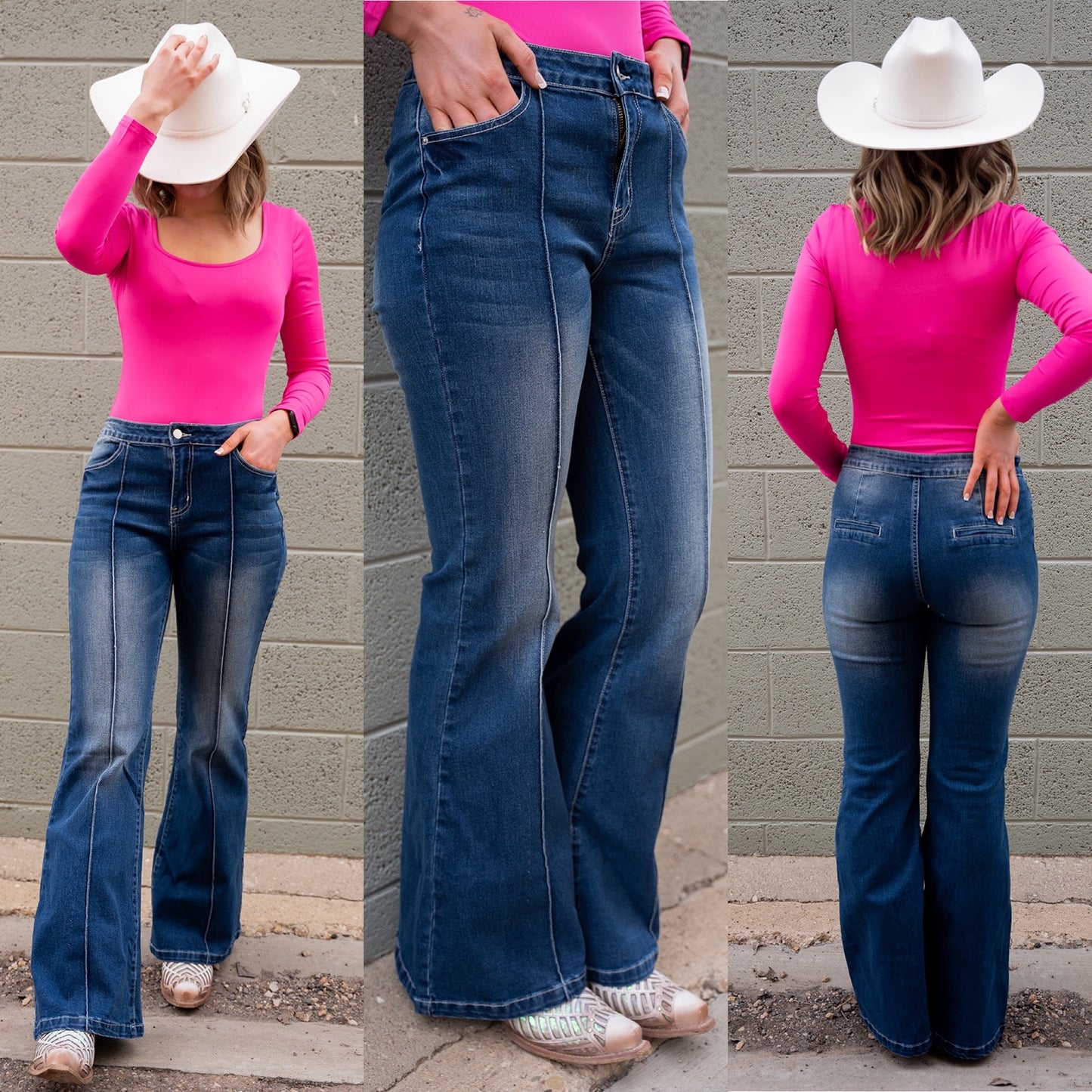 Rose Long Sleeve Square Neck Bodysuit