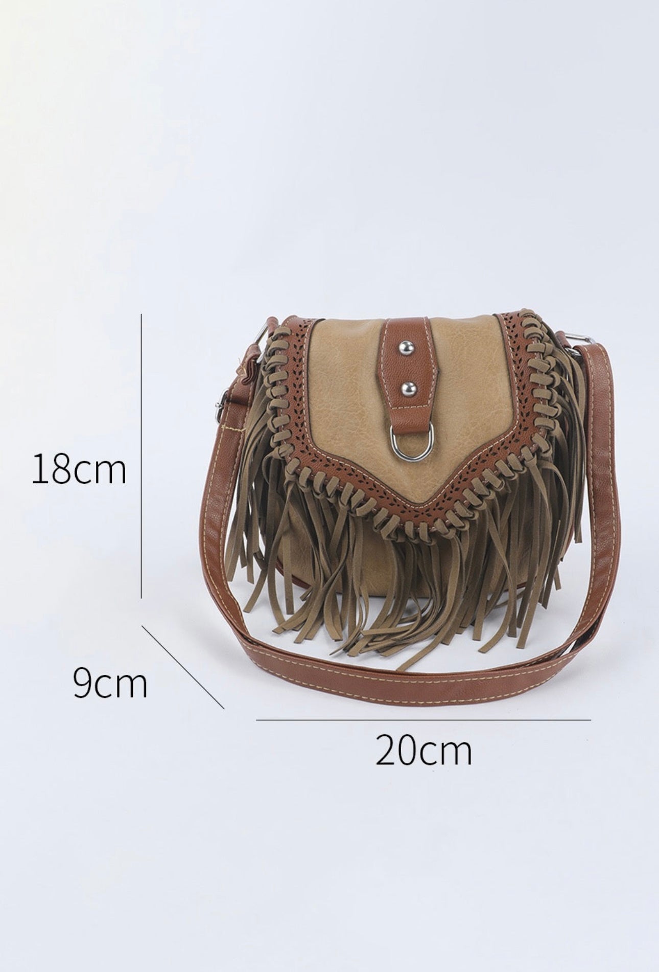 Women's Leather Fringe Crossbody Bag tassel Shoulder Bag 