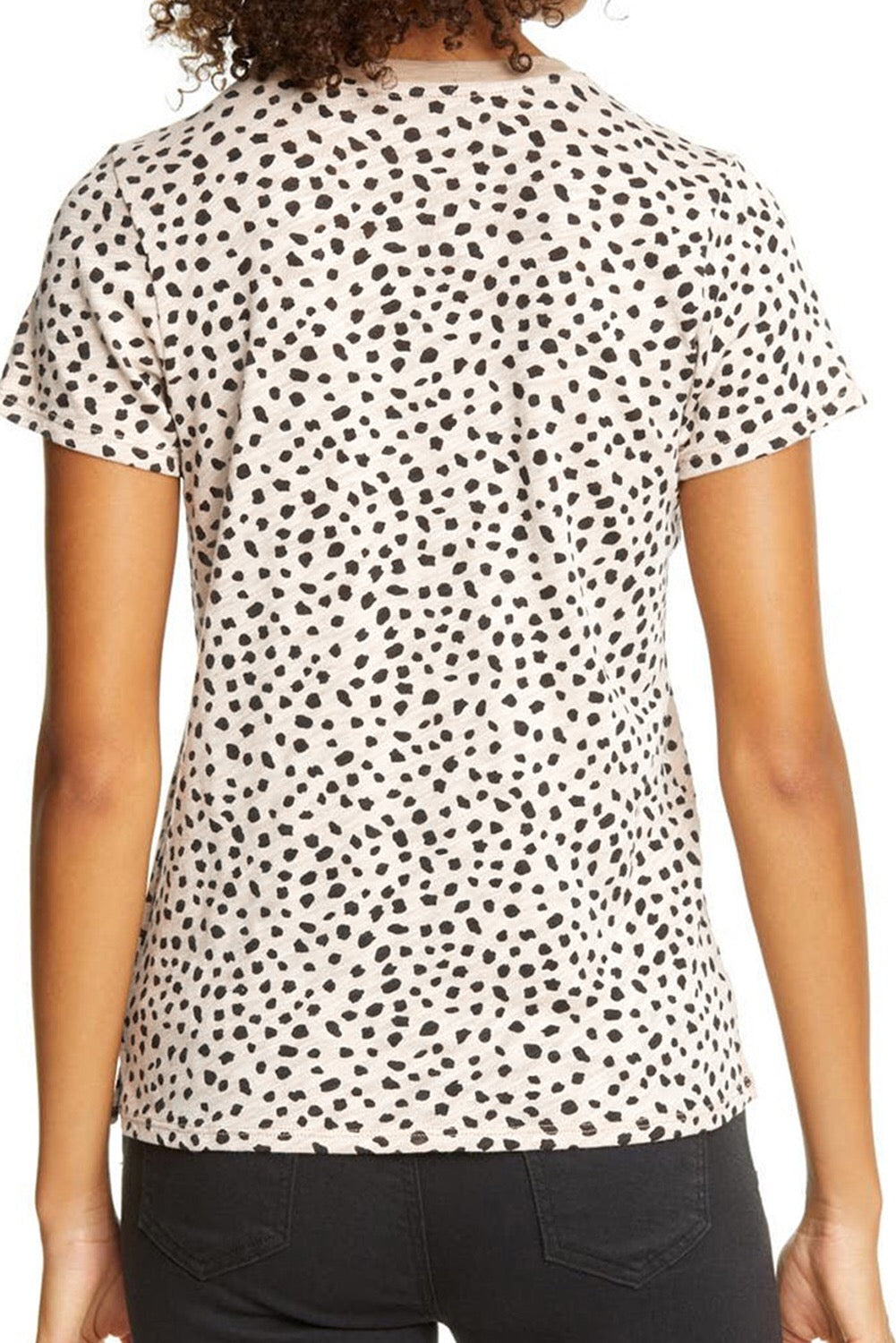 Apricot Leopard Print Crew Neck Short Sleeve T-Shirt